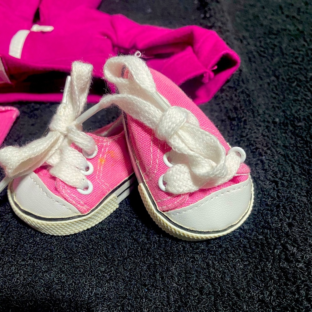Our generation purple zip up,pink socks with shoes
